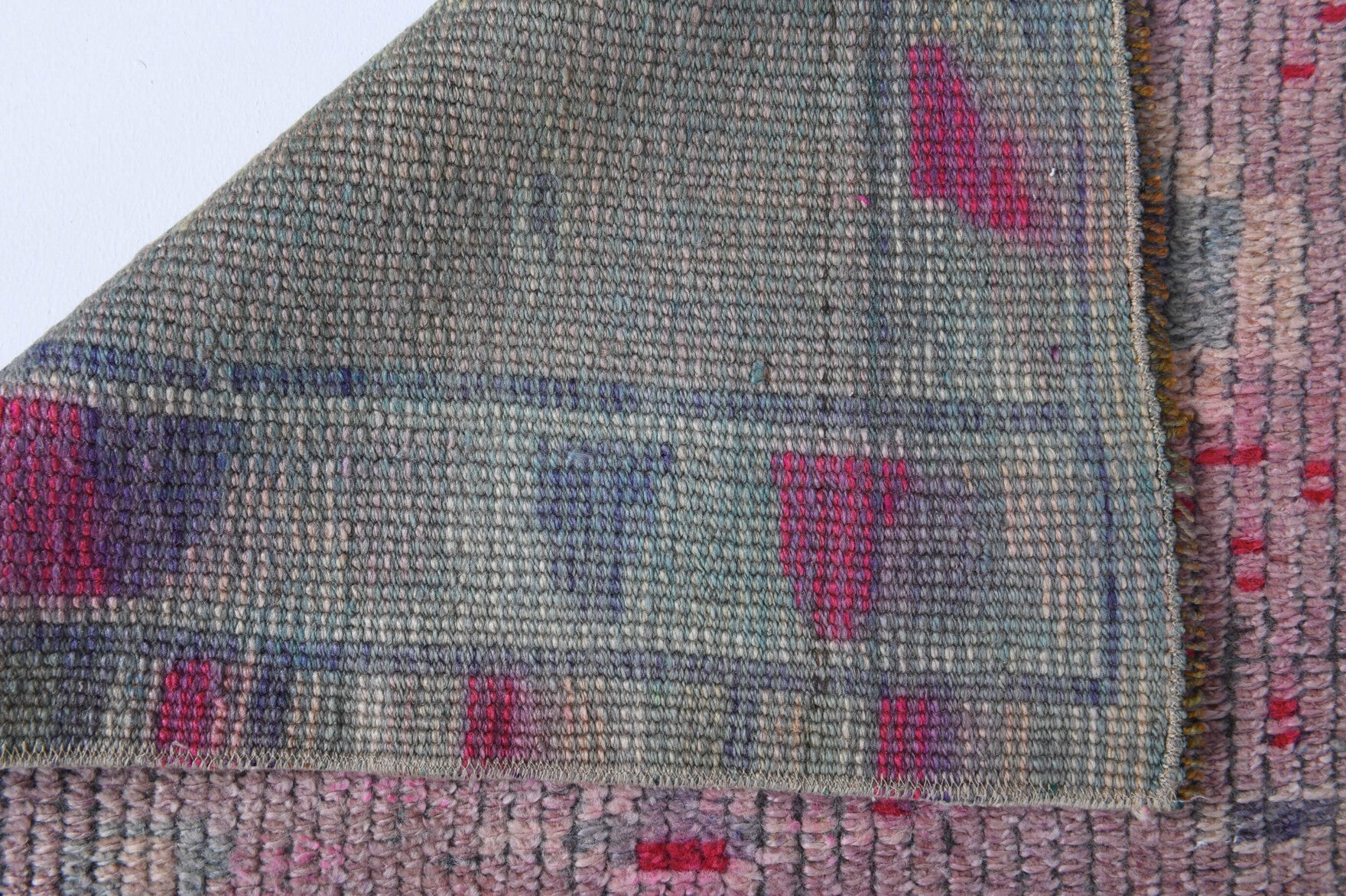 Antique Hand-Knotted Runner Rug
