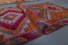 Authentic Anatolian vintage runner rug (1970s) with ikat design – one-of-a-kind at Fame Rugs