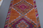 Handmade wool runner from Anatolia, Turkey – Vintage Herki Runner Rug 2'10" x 10'8"
