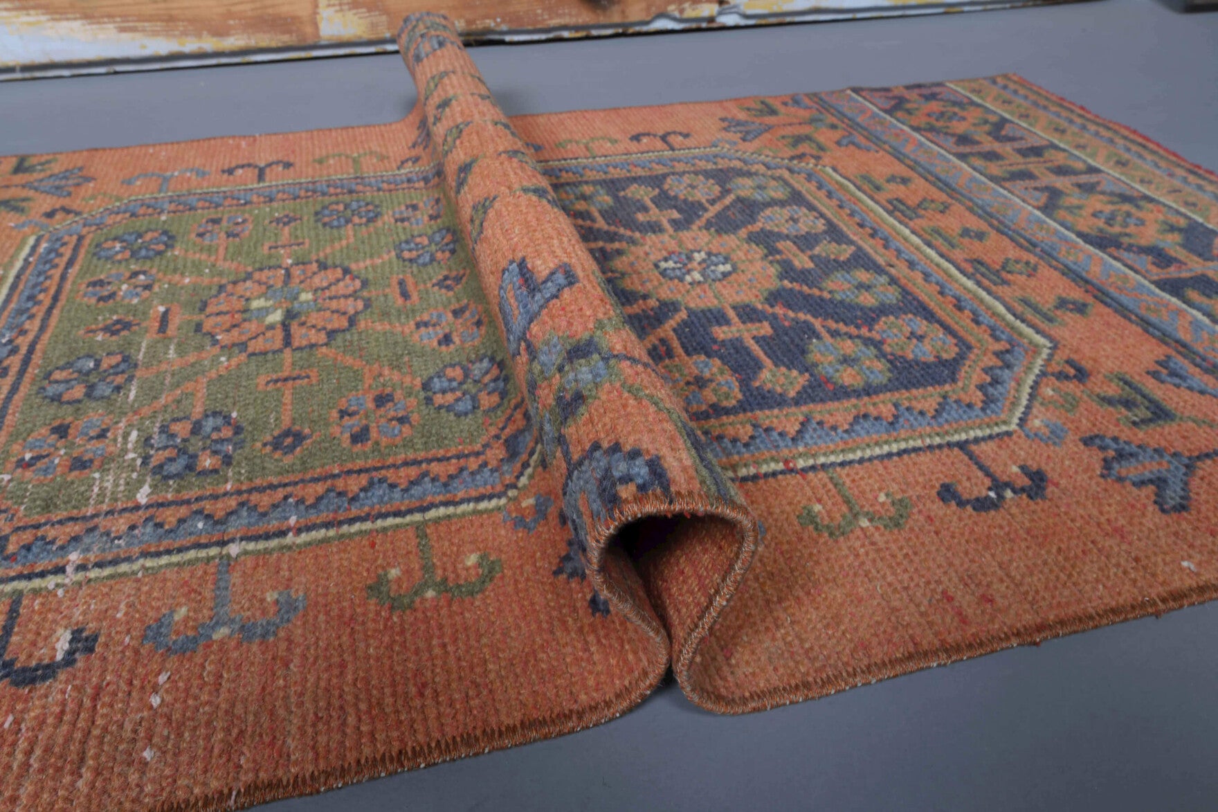 Hallway Decor Vintage Oushak Runner Rug