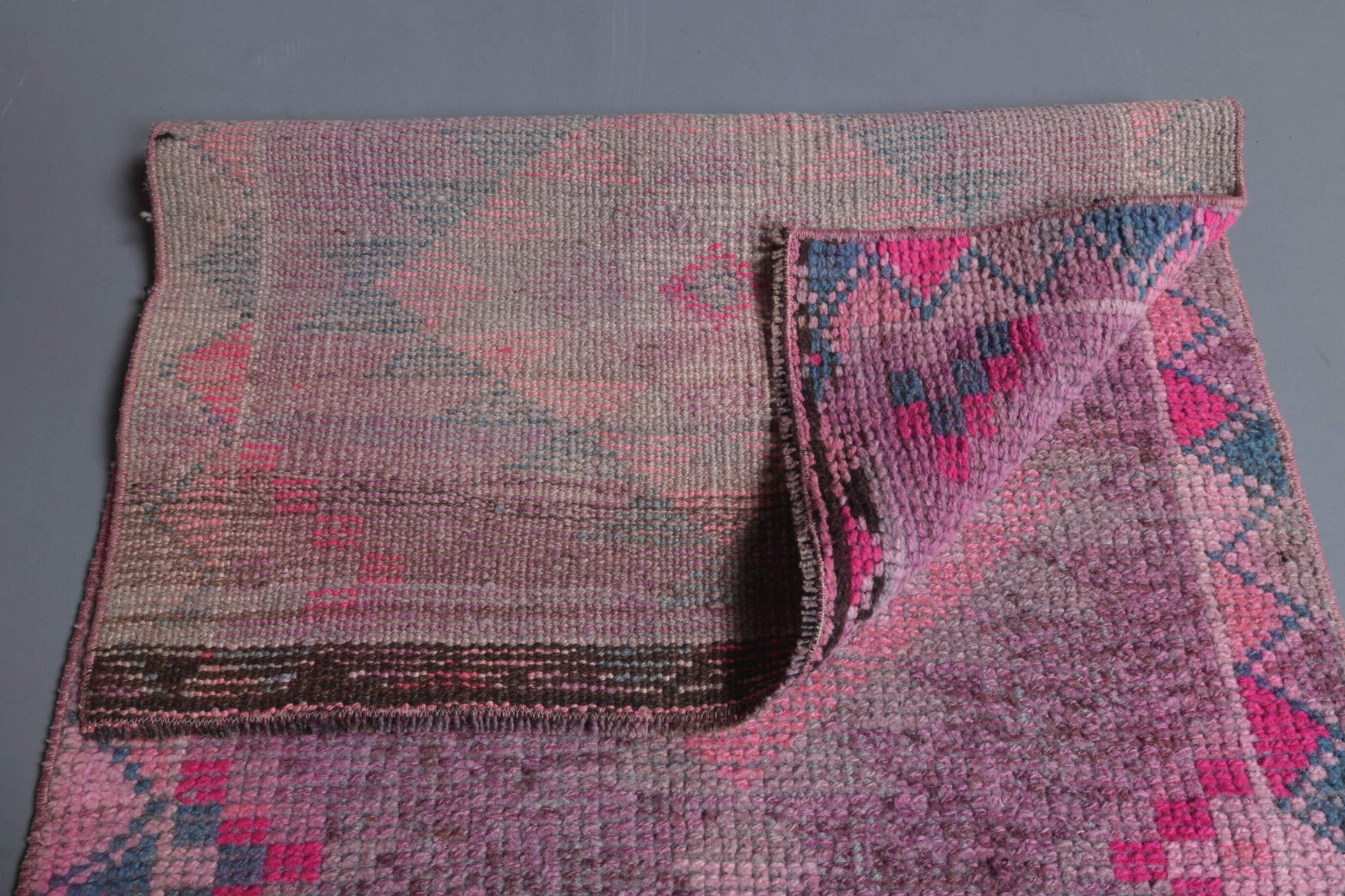 Vintage Hand-Knotted Runner Rug