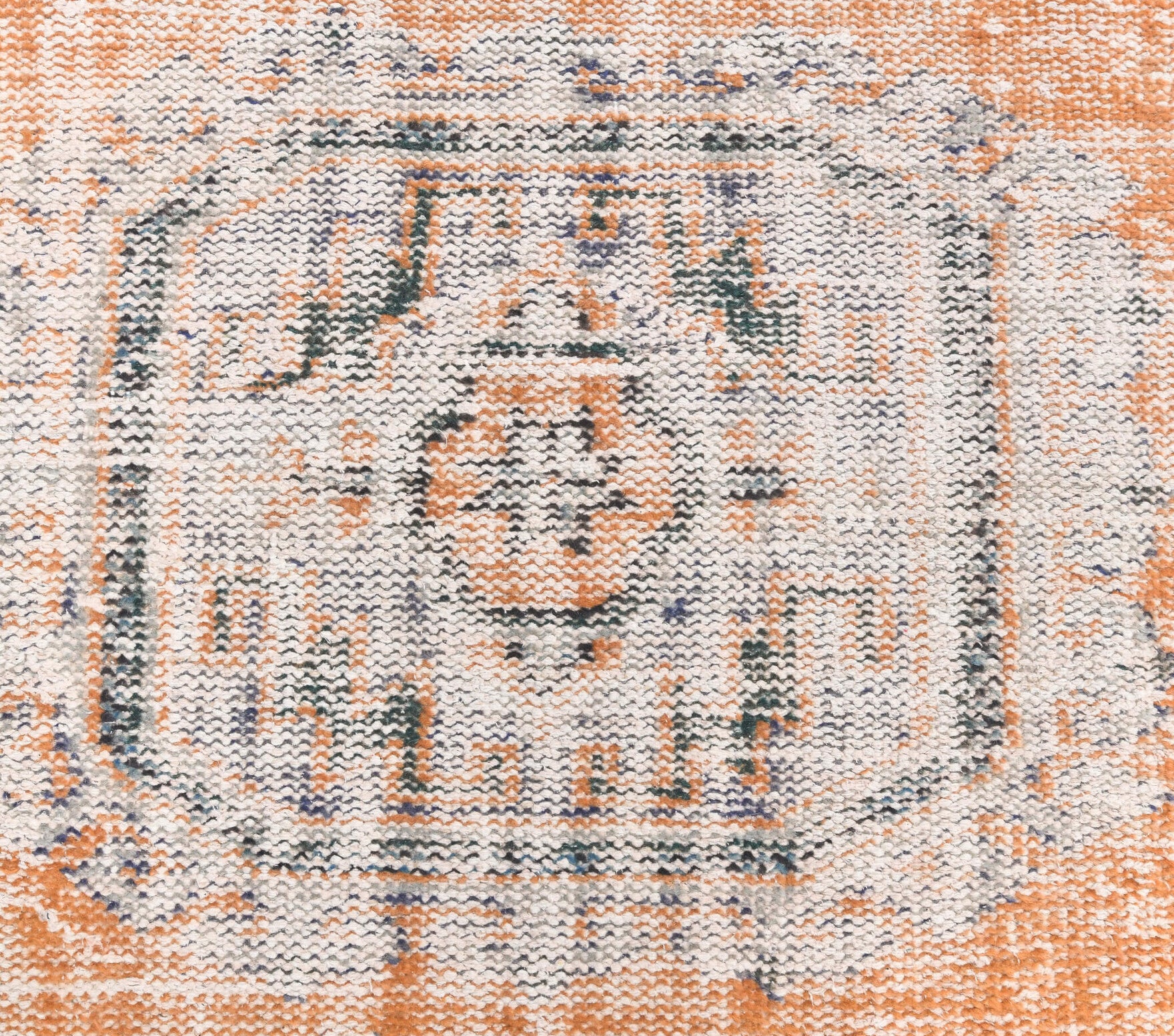 85x341 cm distressed vintage Anatolian runner rug – Leucaura, low pile, wool