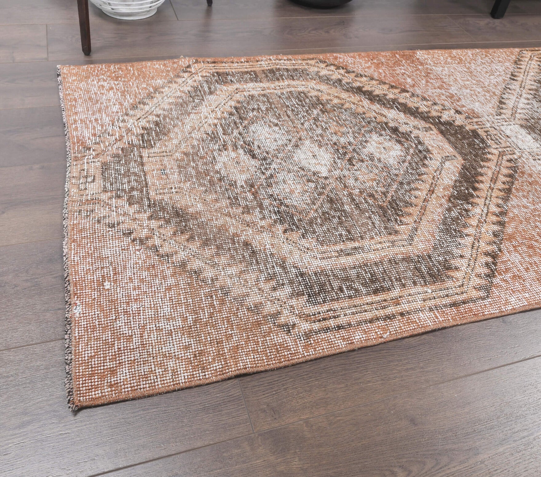 Vintage Oushak Runner Rug - 24323