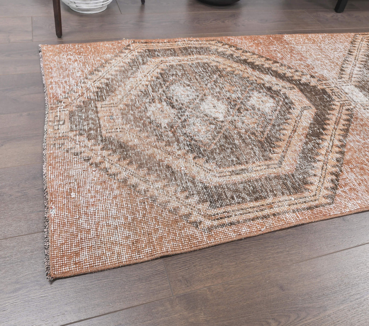 Vintage Oushak Runner Rug - 24323
