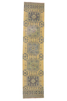 3x11 Vintage Handwoven Oushak Yellow Gold Runner