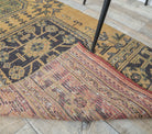 3x11 Vintage Handwoven Oushak Yellow Gold Runner