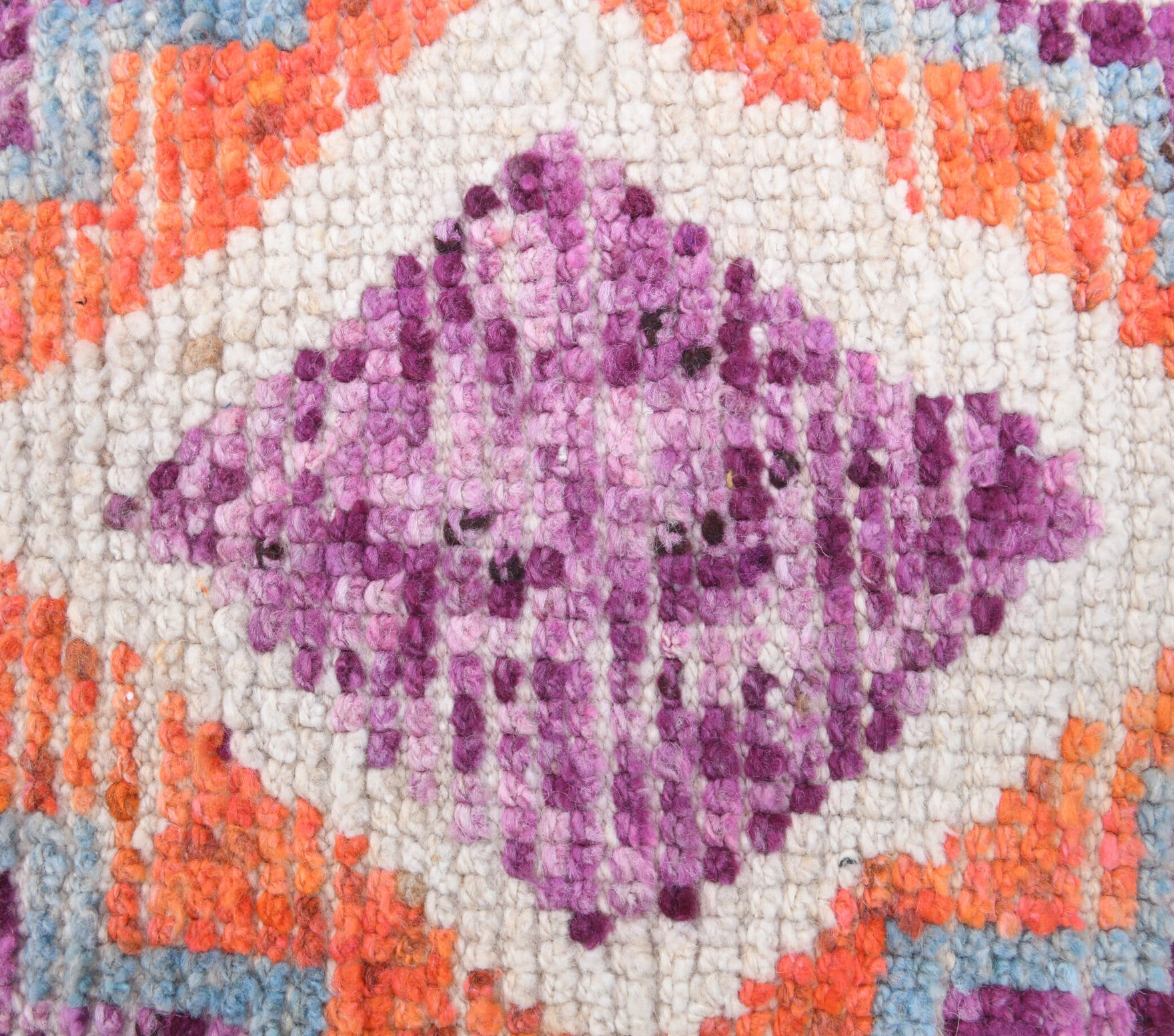 Aglaophaessa runner: 1970s handmade Anatolian runner with oriental motifs and cotton backing