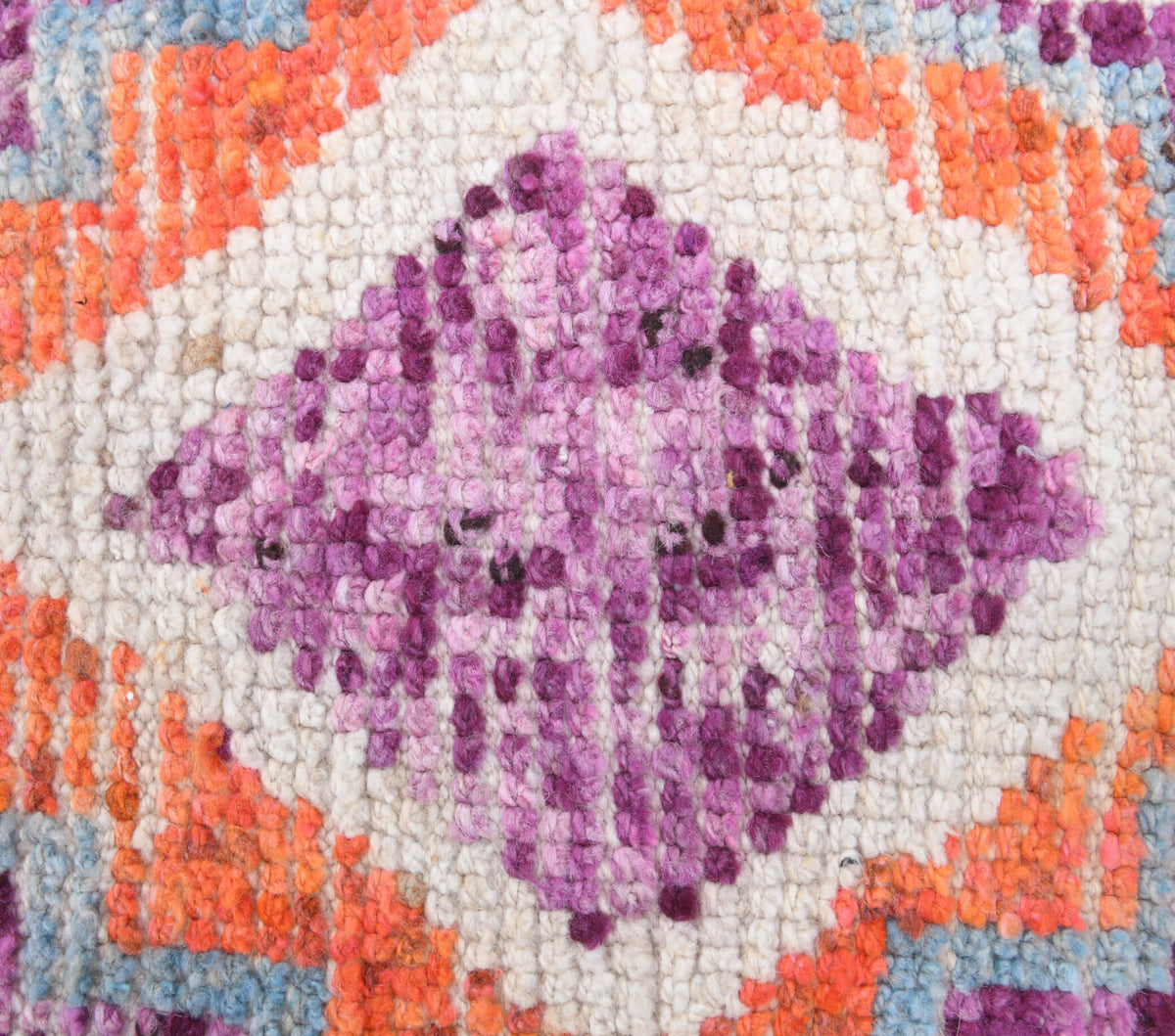 Aglaophaessa runner: 1970s handmade Anatolian runner with oriental motifs and cotton backing