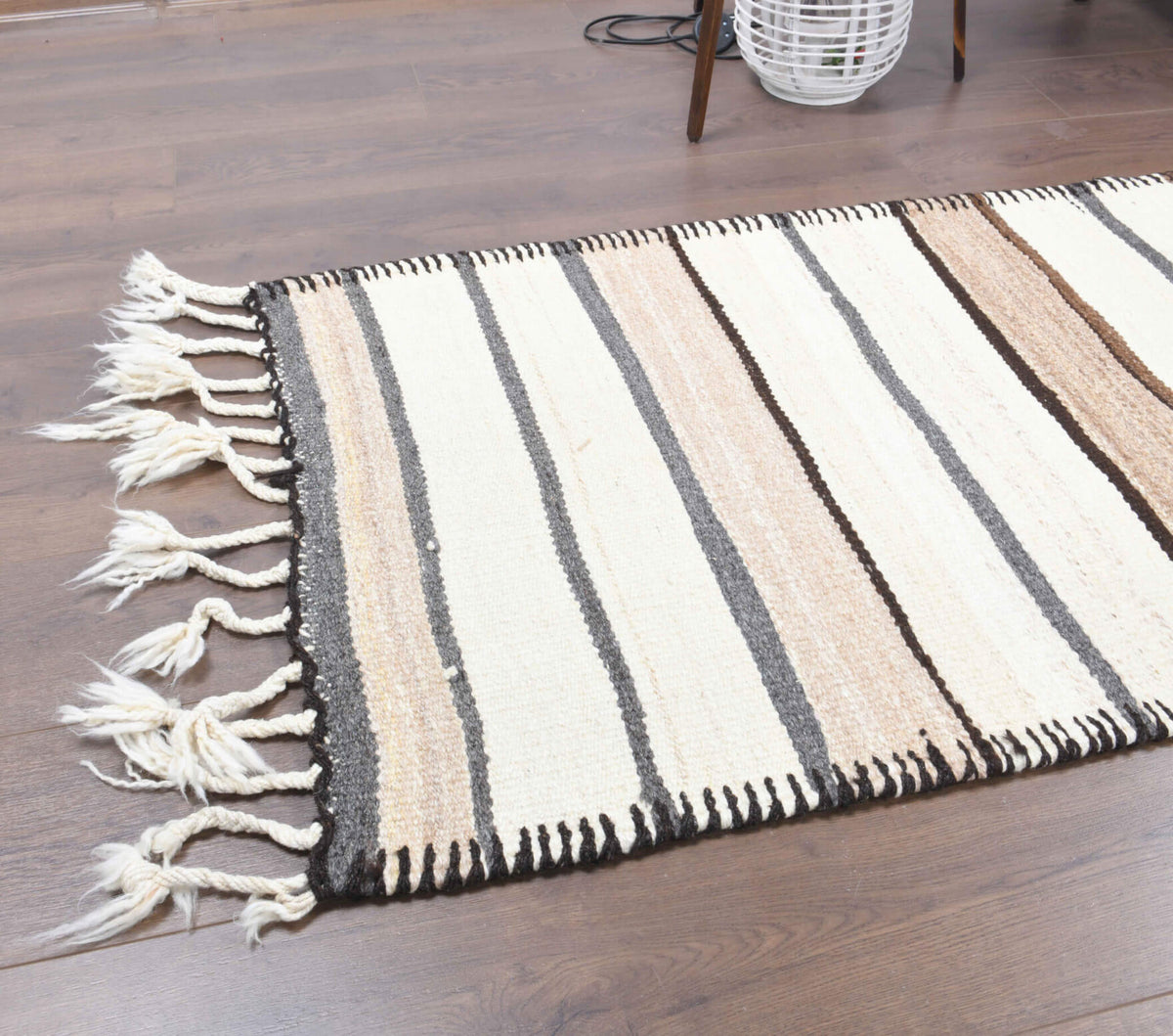 3x11 Hand-Knotted Vintage Kilim Runner Rug