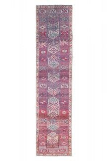3x11 Hand-Knotted Wool Vintage Kilim Runner Rug