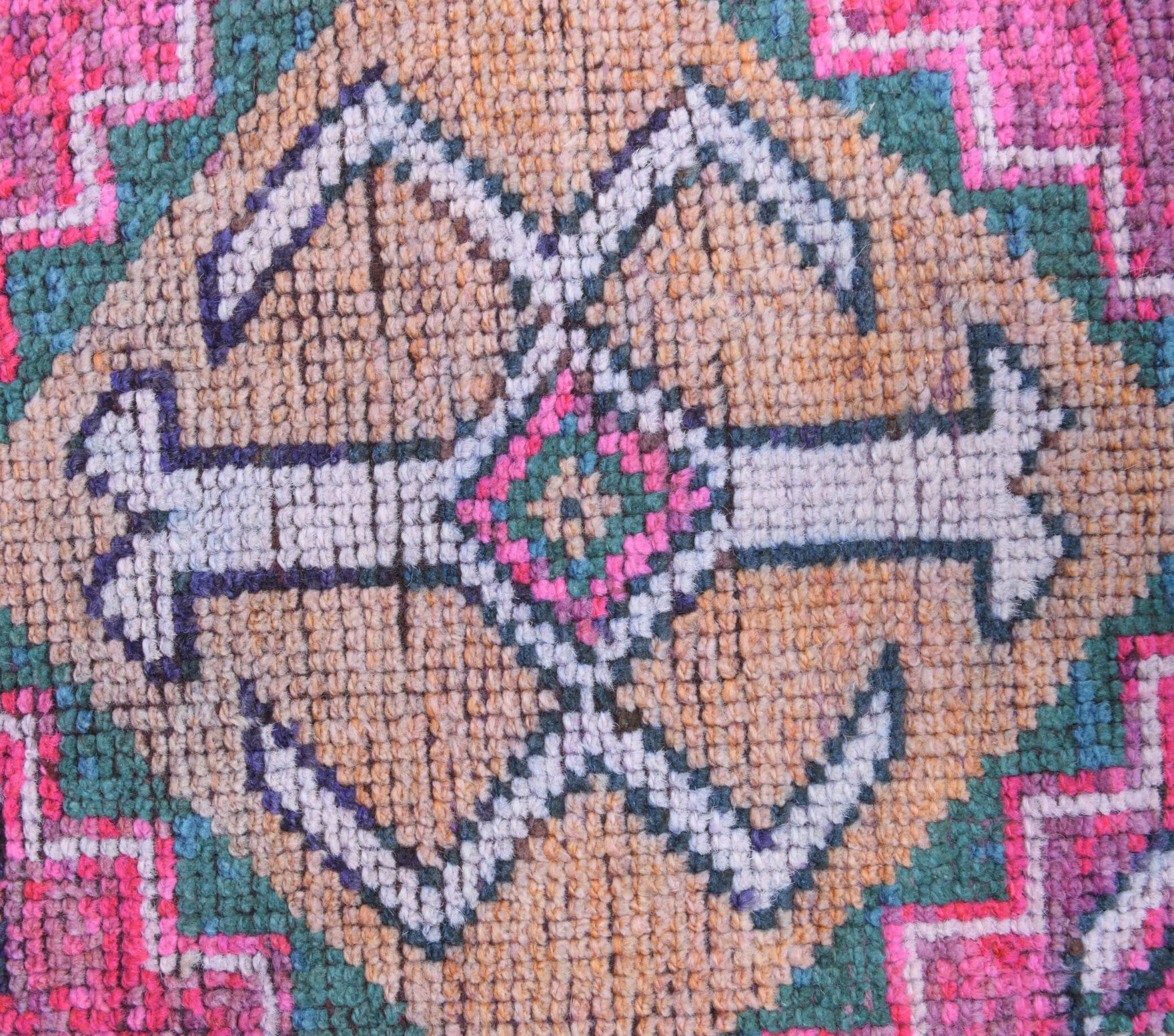 84x323 cm vintage Anatolian runner rug – Sabahperi, low pile, wool
