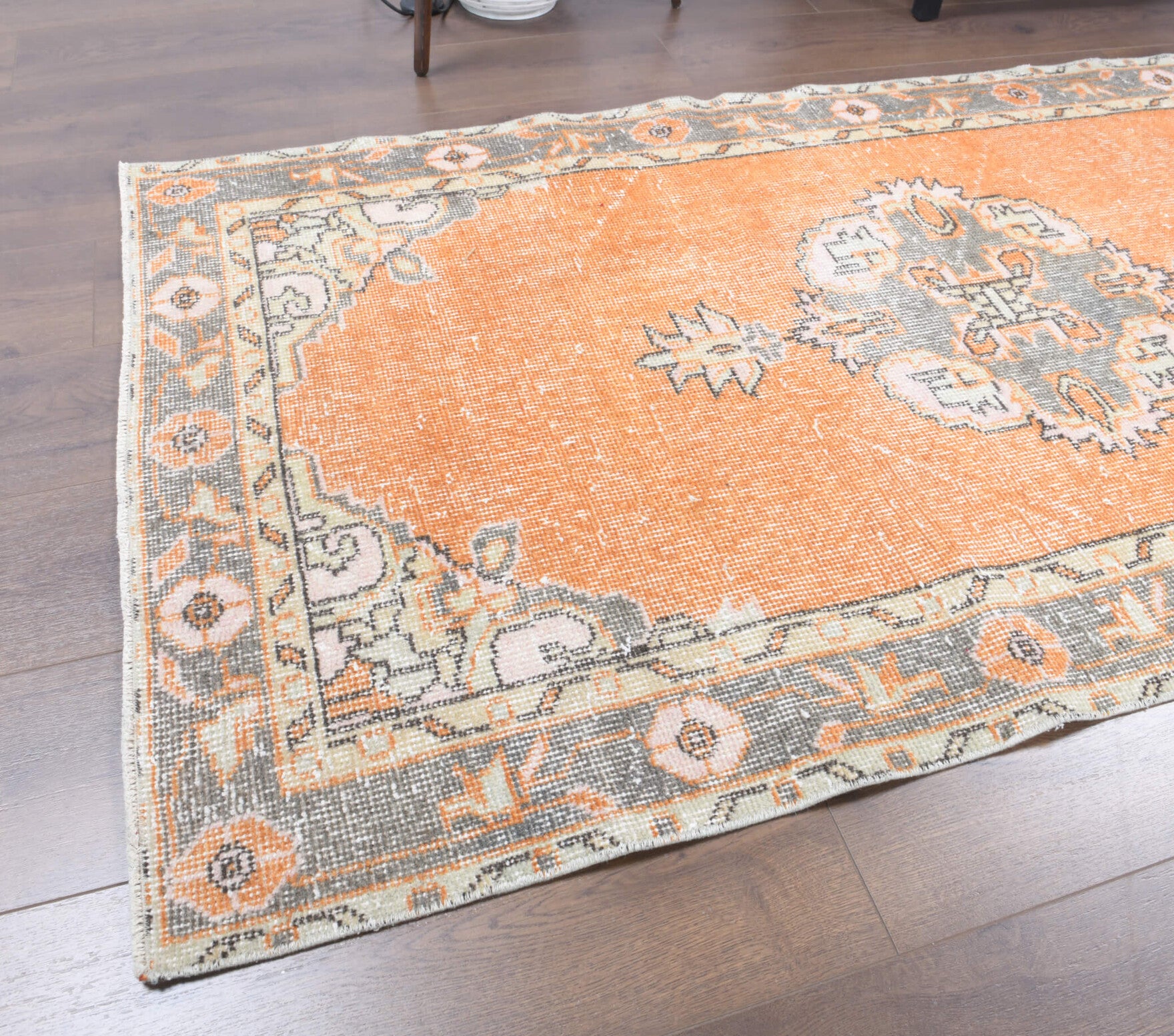 Handmade wool runner from Anatolia, Turkey – 3x11 Wool Vintage Anatolian Runner Rug 3'4" x 11'1"