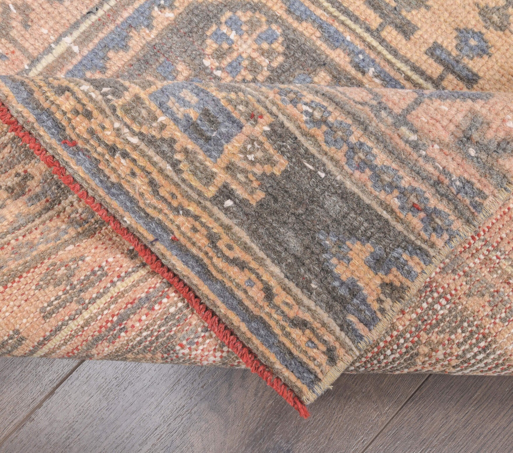 3x12 Vintage Oushak Handwoven Orange Runner