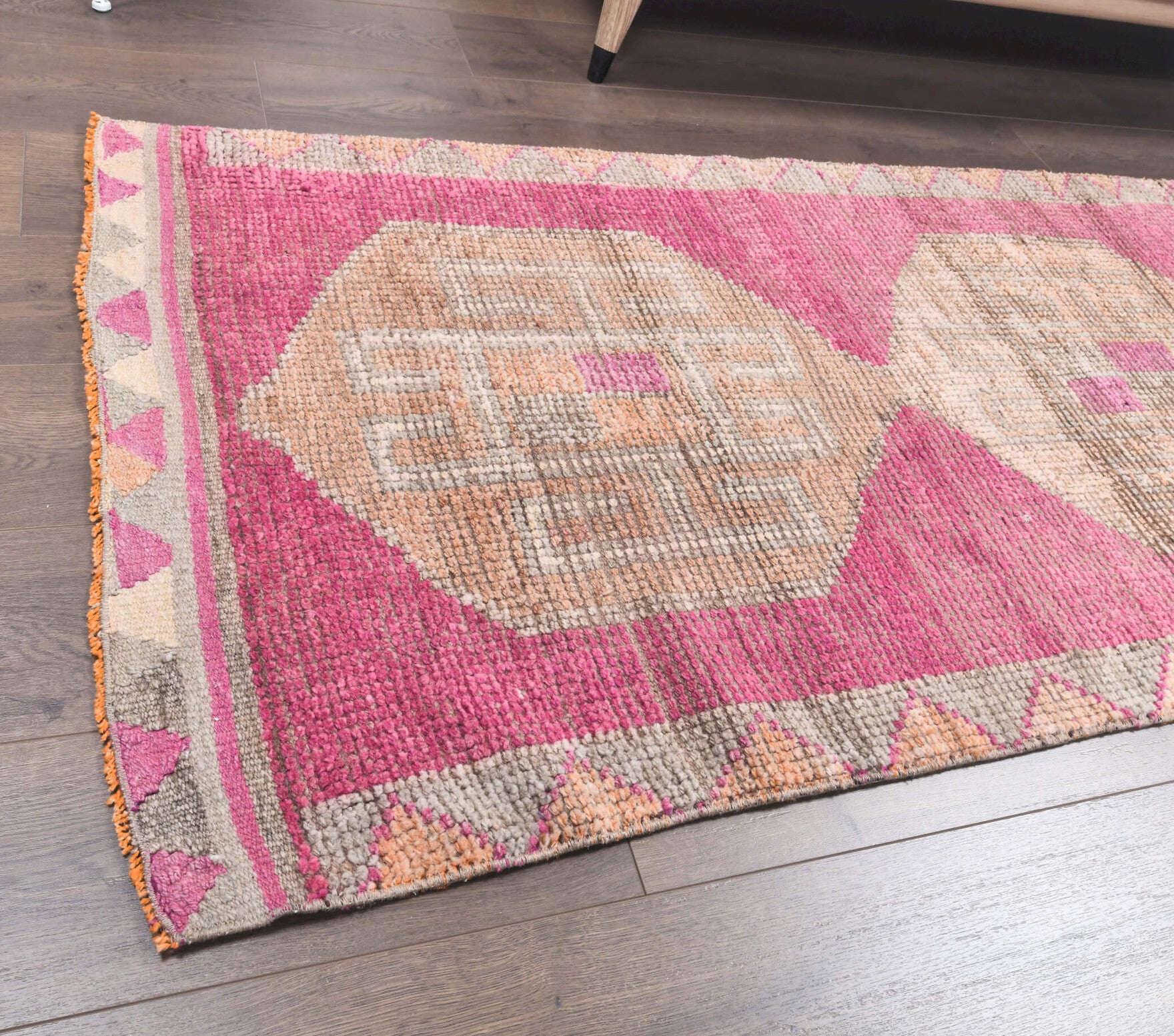 Vintage Pink Runner Rug