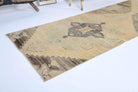 Beige Oushak Runner Rug