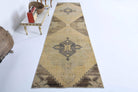 Beige Oushak Runner Rug