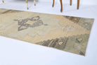 Beige Oushak Runner Rug
