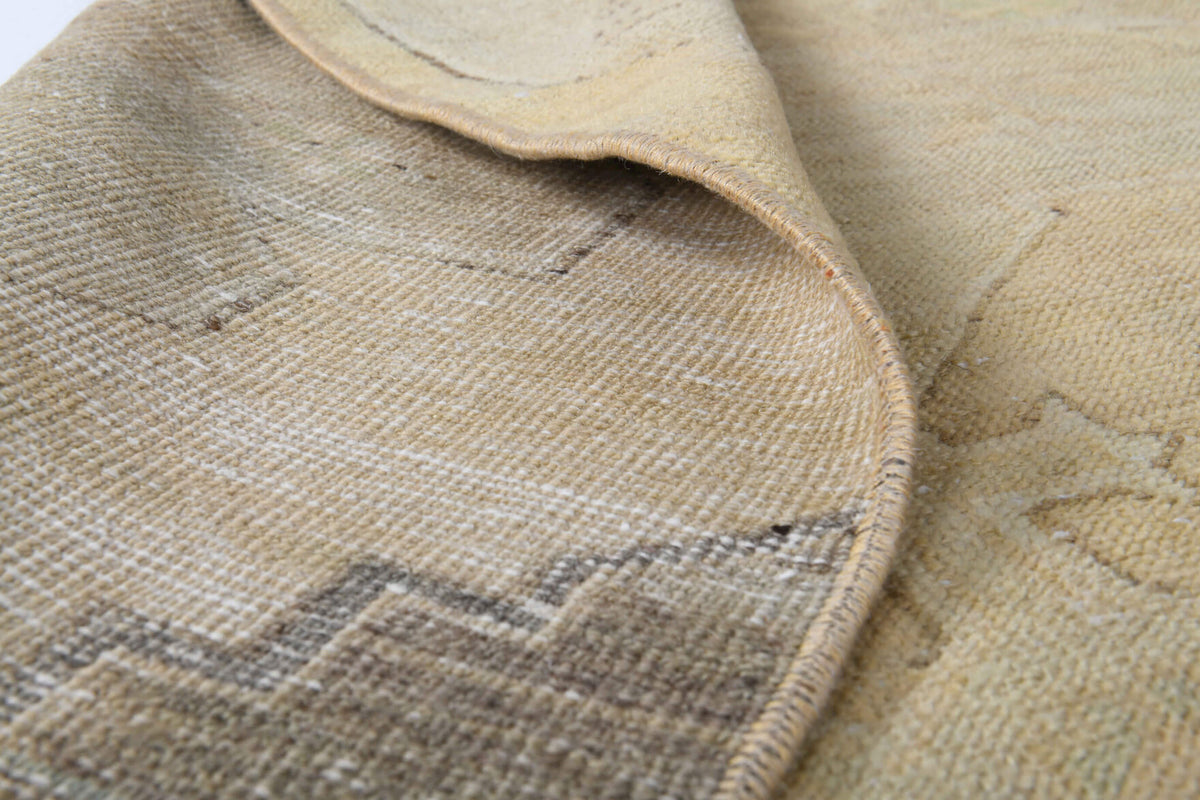 Beige Oushak Runner Rug