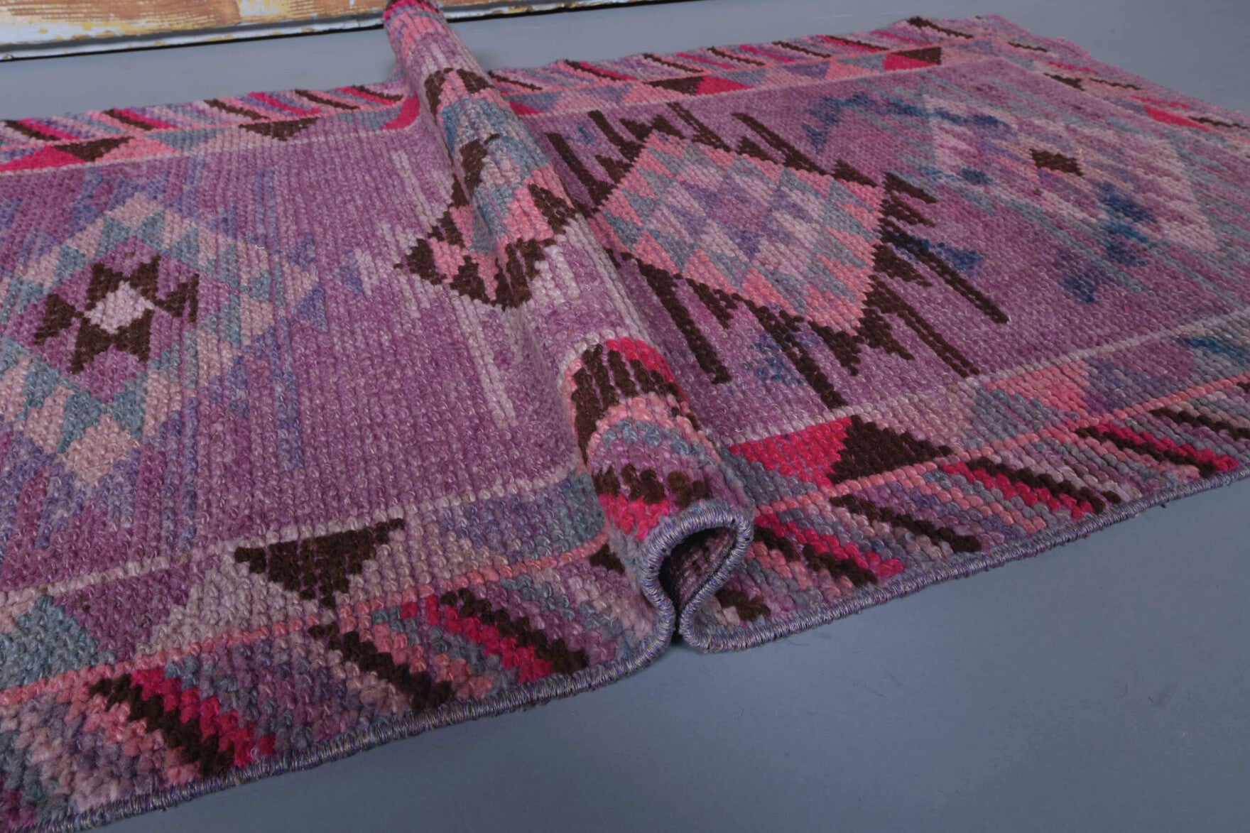 Vintage Hand-Knotted Anatolian Runner Rug