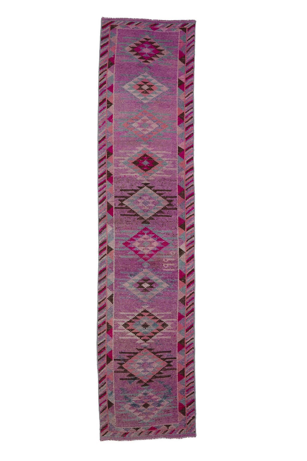 Vintage Hand-Knotted Anatolian Runner Rug