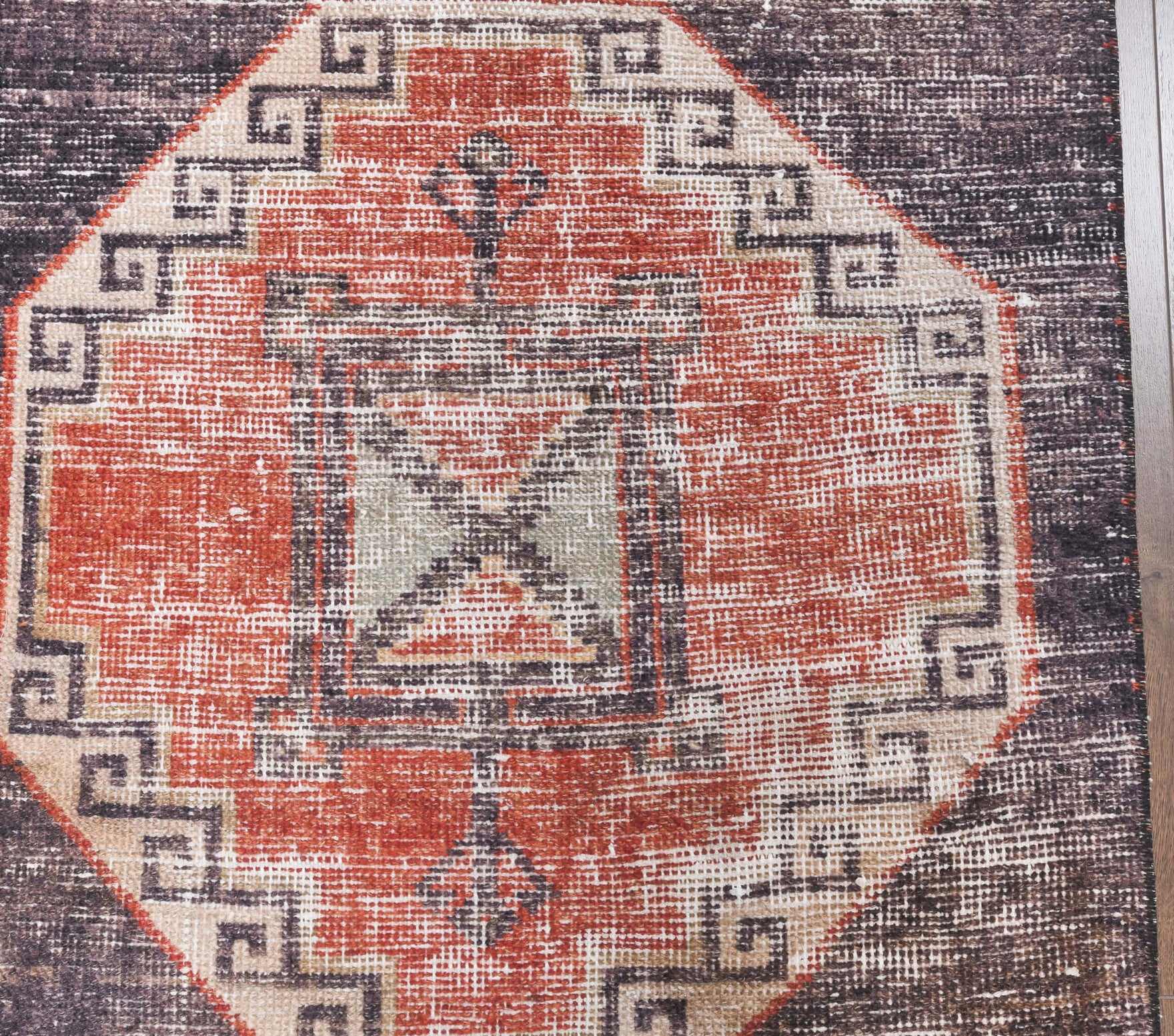 81x360 cm distressed vintage Anatolian runner rug – Lavantanur, low pile, wool