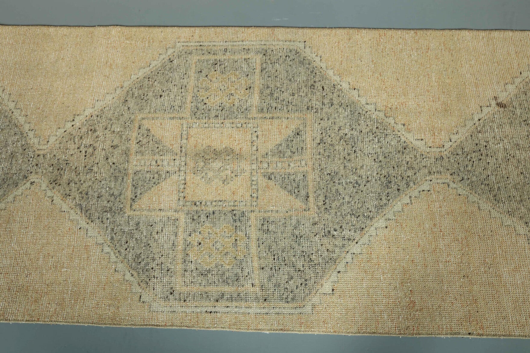 Vintage Orange Oushak Runner Rug