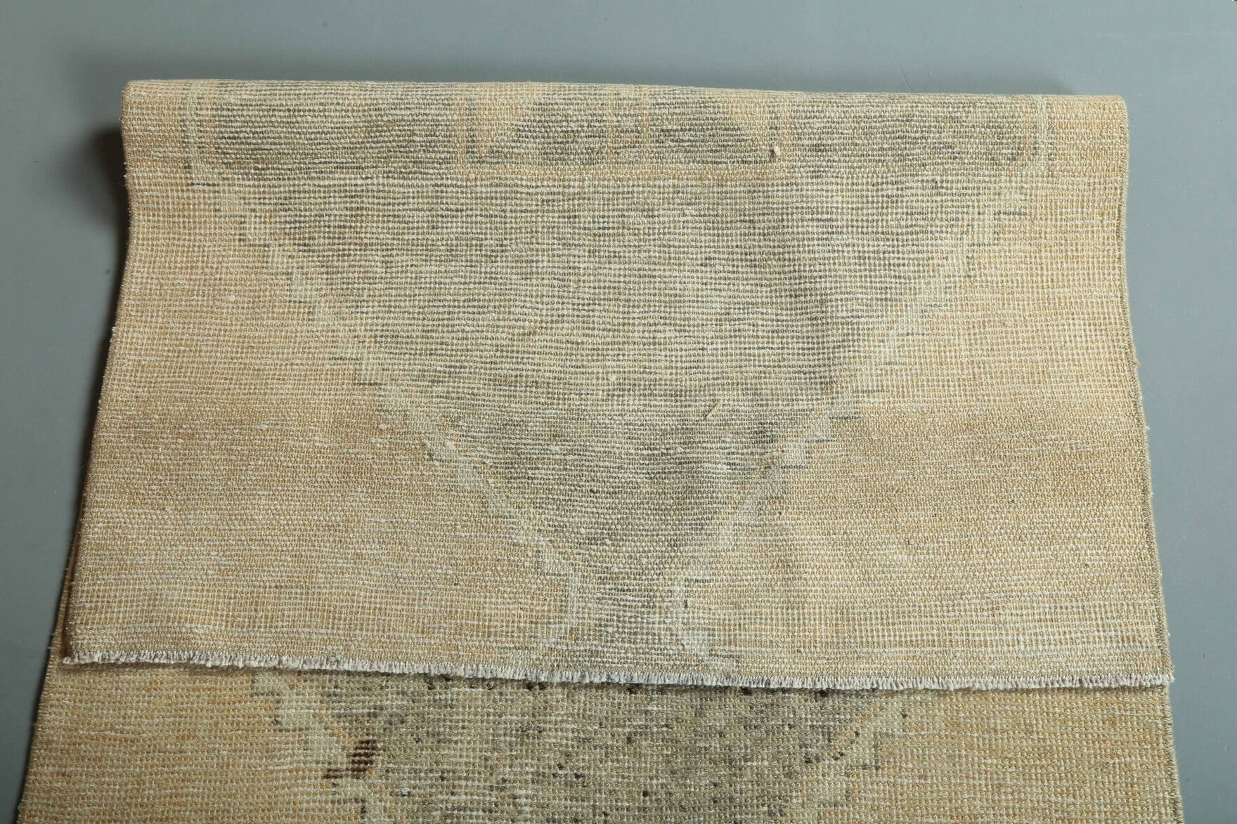Vintage Orange Oushak Runner Rug