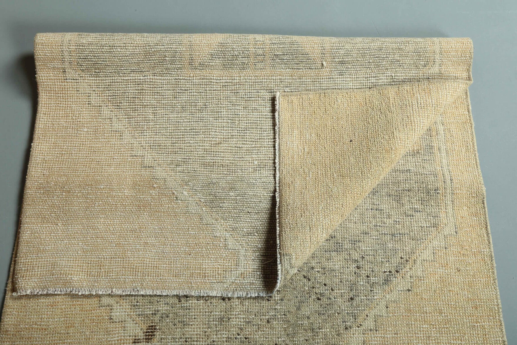 Vintage Orange Oushak Runner Rug