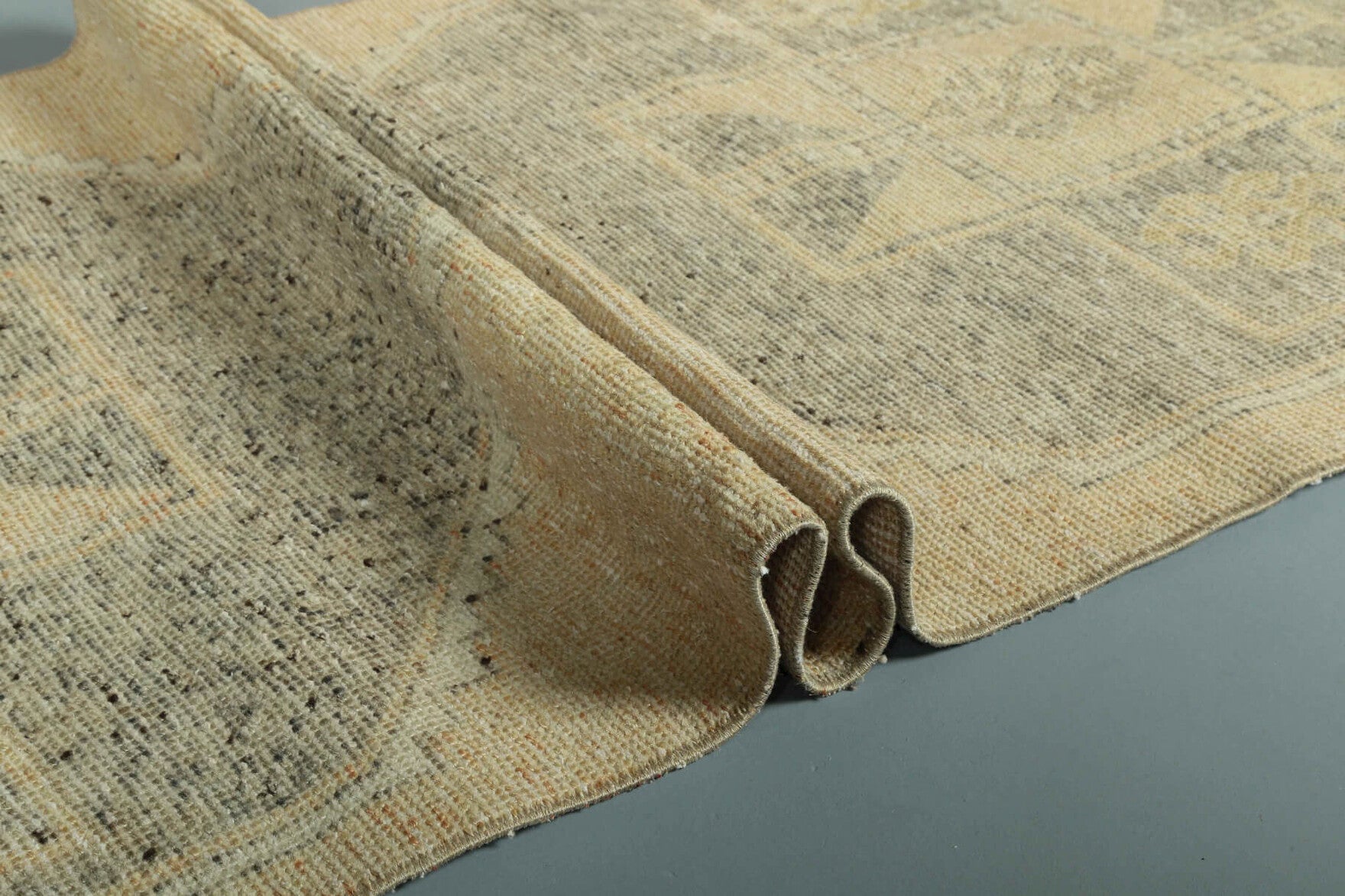 Vintage Orange Oushak Runner Rug