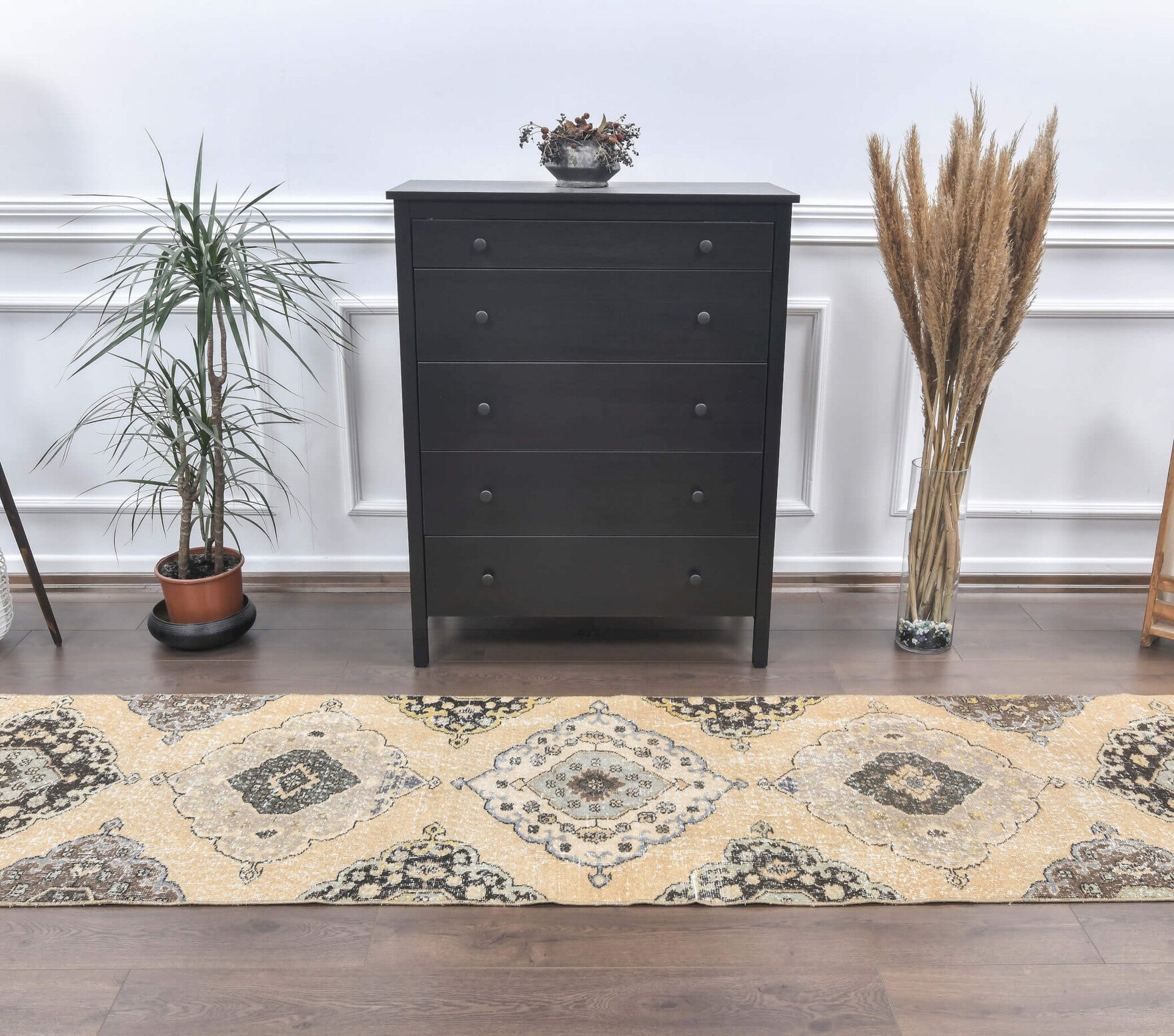Vintage Oushak Runner Rug - 24319