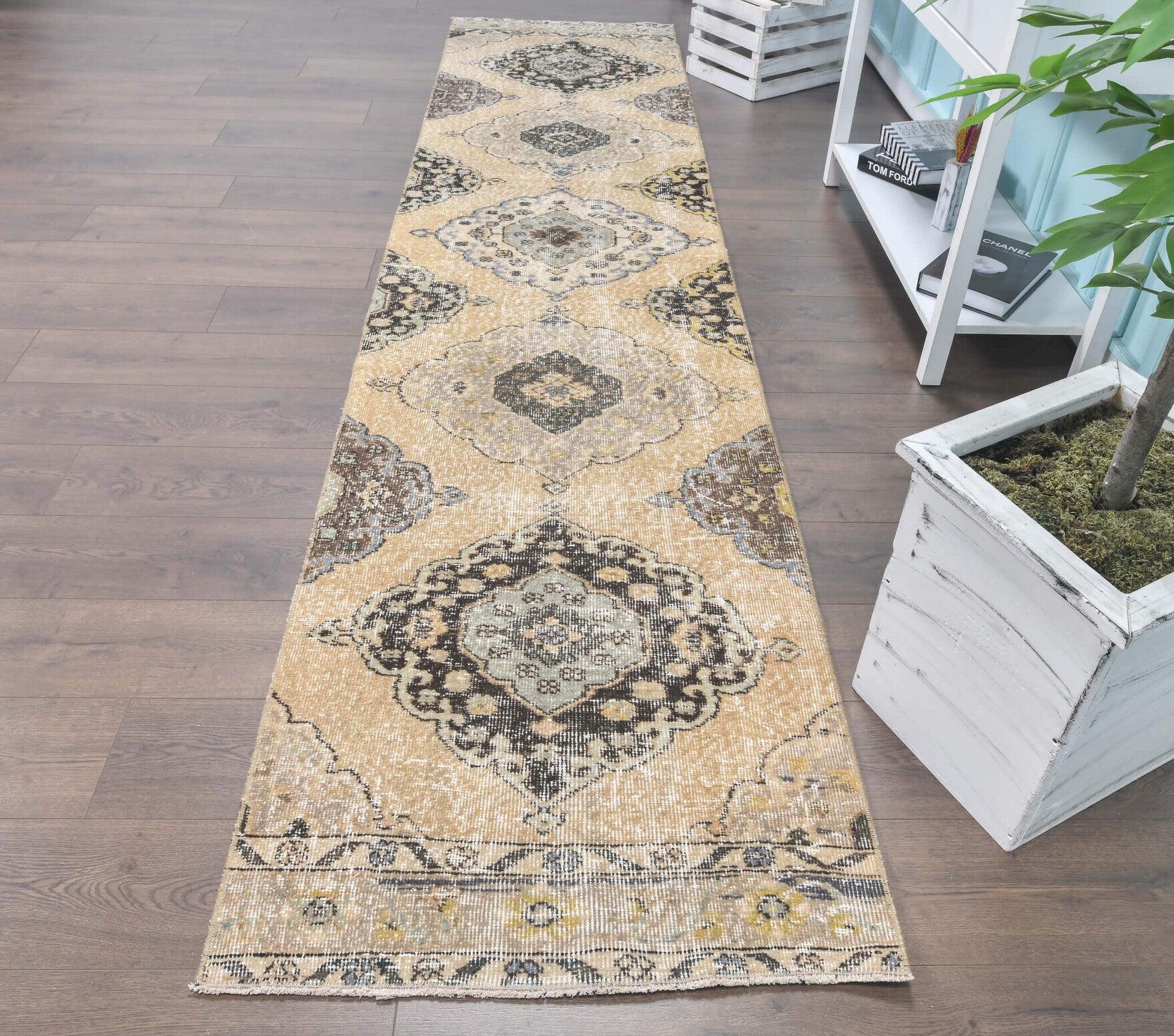 Vintage Oushak Runner Rug - 24319