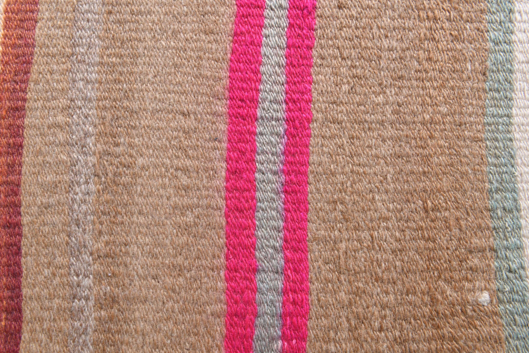 Authentic Anatolian vintage kilim runner rug (1960s) with striped design – one-of-a-kind at Fame Rugs