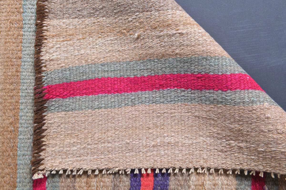 Handwoven flatweave wool runner from Anatolia, Turkey – 3x12 Wool Flatweave Vintage Runner Rug 2'9" x 11'8"