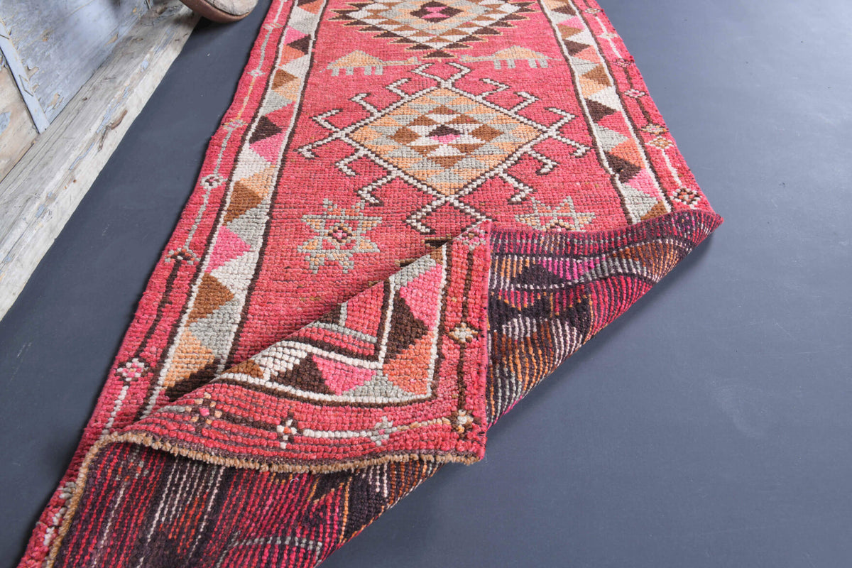 3x12 Wool Vintage Anatolian Runner Rug