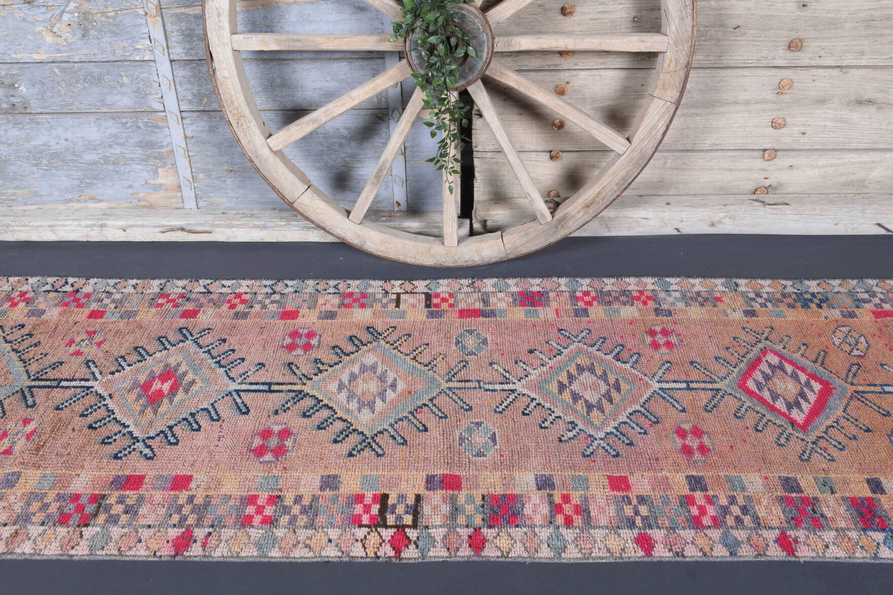One-of-a-kind 1970s Anatolian vintage runner rug in wool, 2'11" x 12'4"