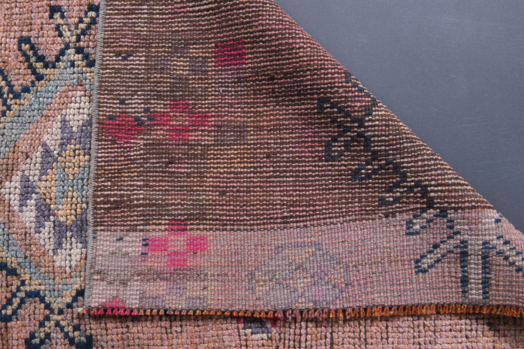 Handmade wool runner from Anatolia, Turkey – 3x12 Wool Vintage Runner Rug 2'11" x 12'4"