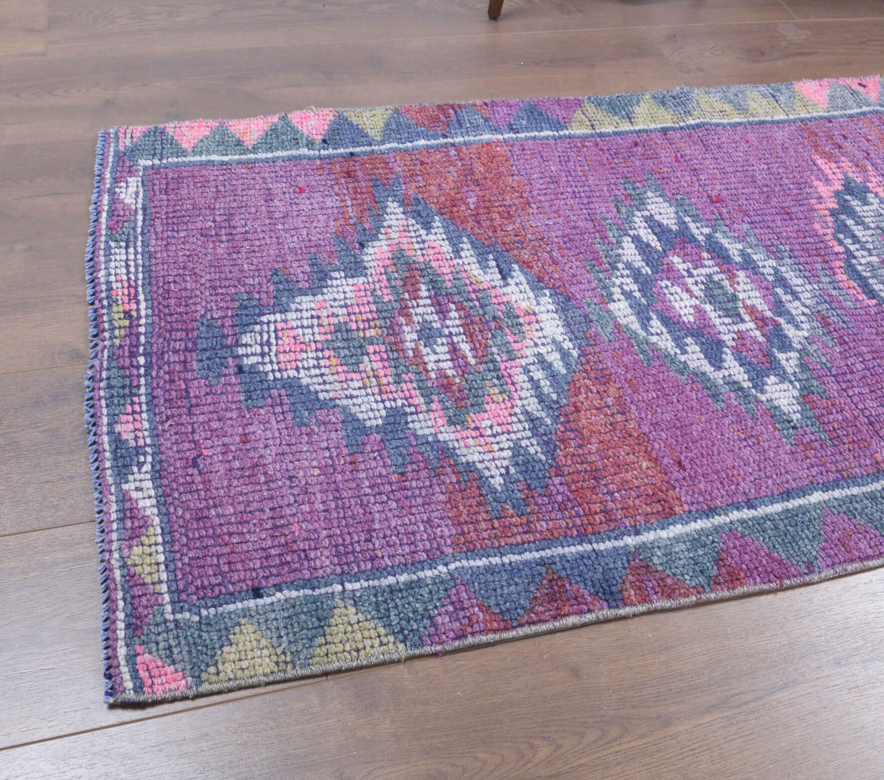 One-of-a-kind 1970s Anatolian vintage runner rug in wool, 2'7" x 11'7"