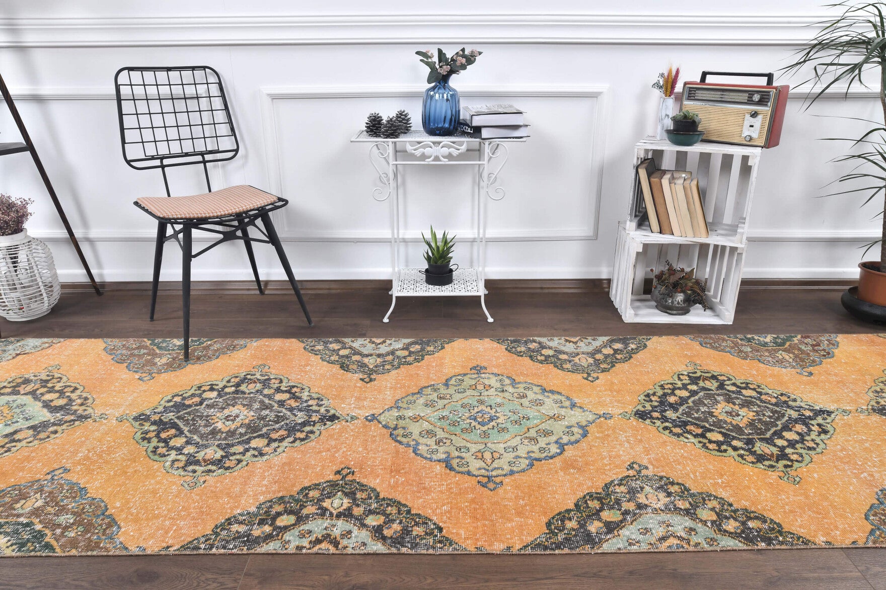 3x13 Vintage Handwoven Oushak Runner