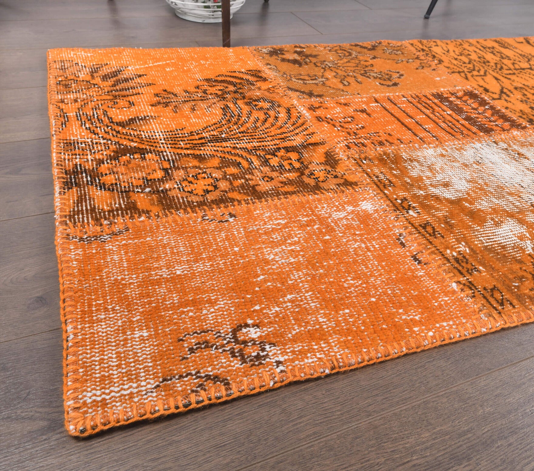 3x13 Vintage Handwoven Orange Runner Rug