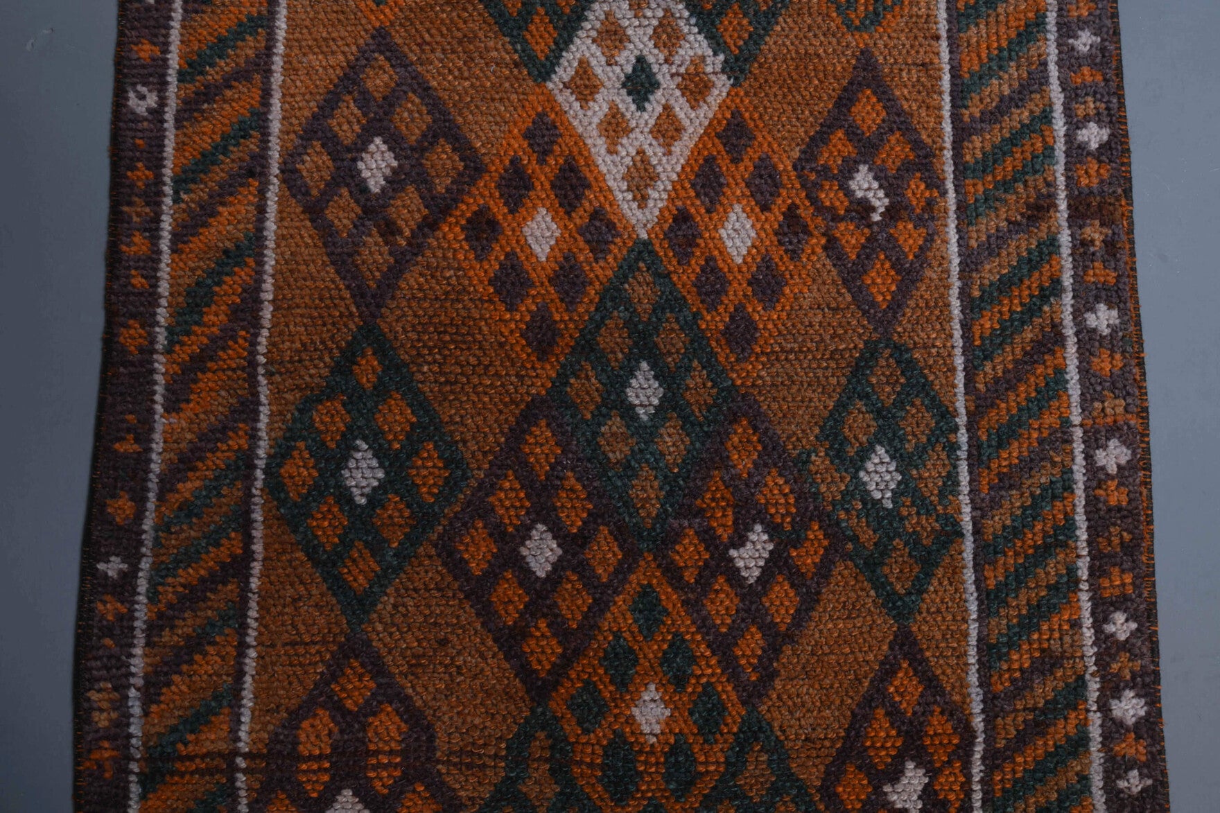 Vintage Hand-Knotted Runner Rug