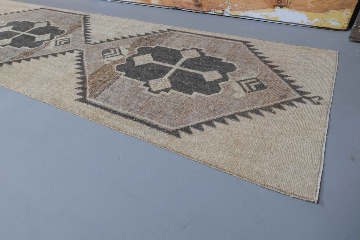 One-of-a-kind 1970s Anatolian vintage runner rug in wool, 3' x 12'7"