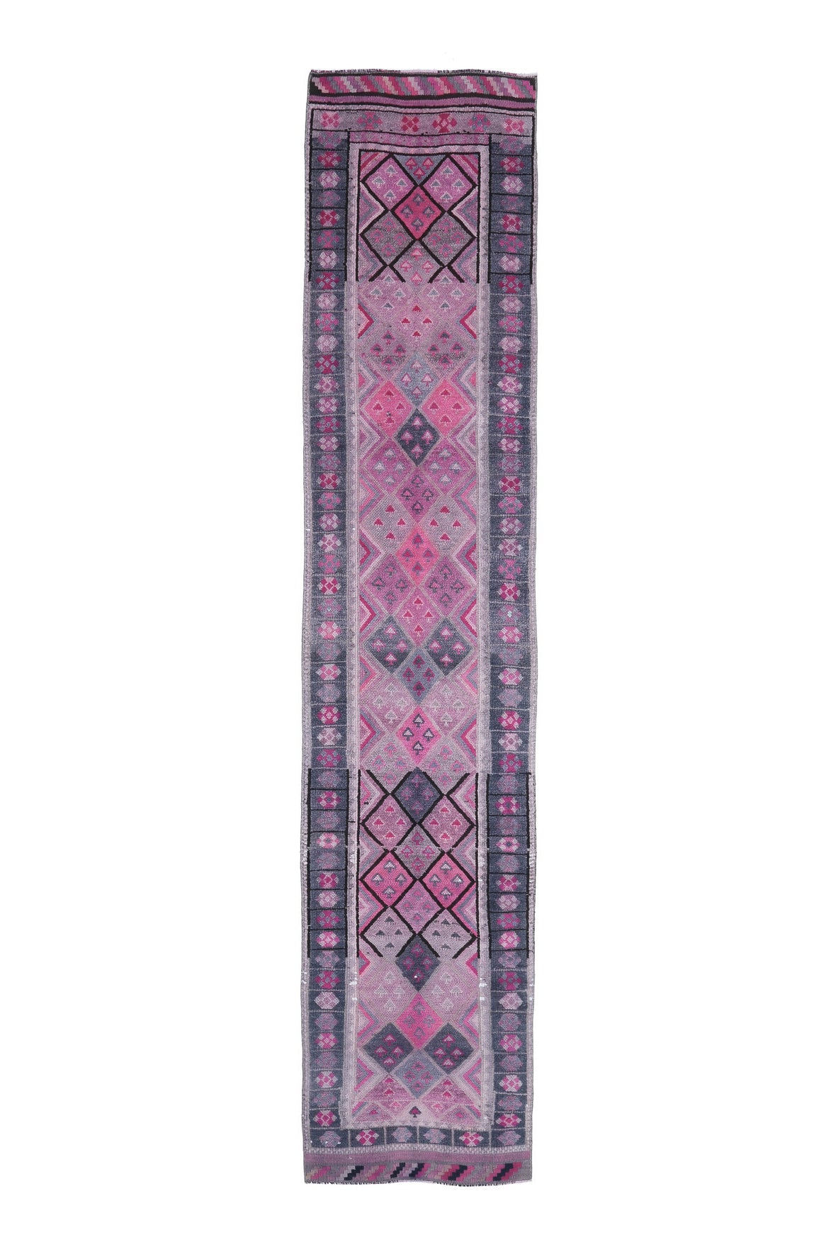 Vintage Hand-Knotted Anatolian Runner Rug