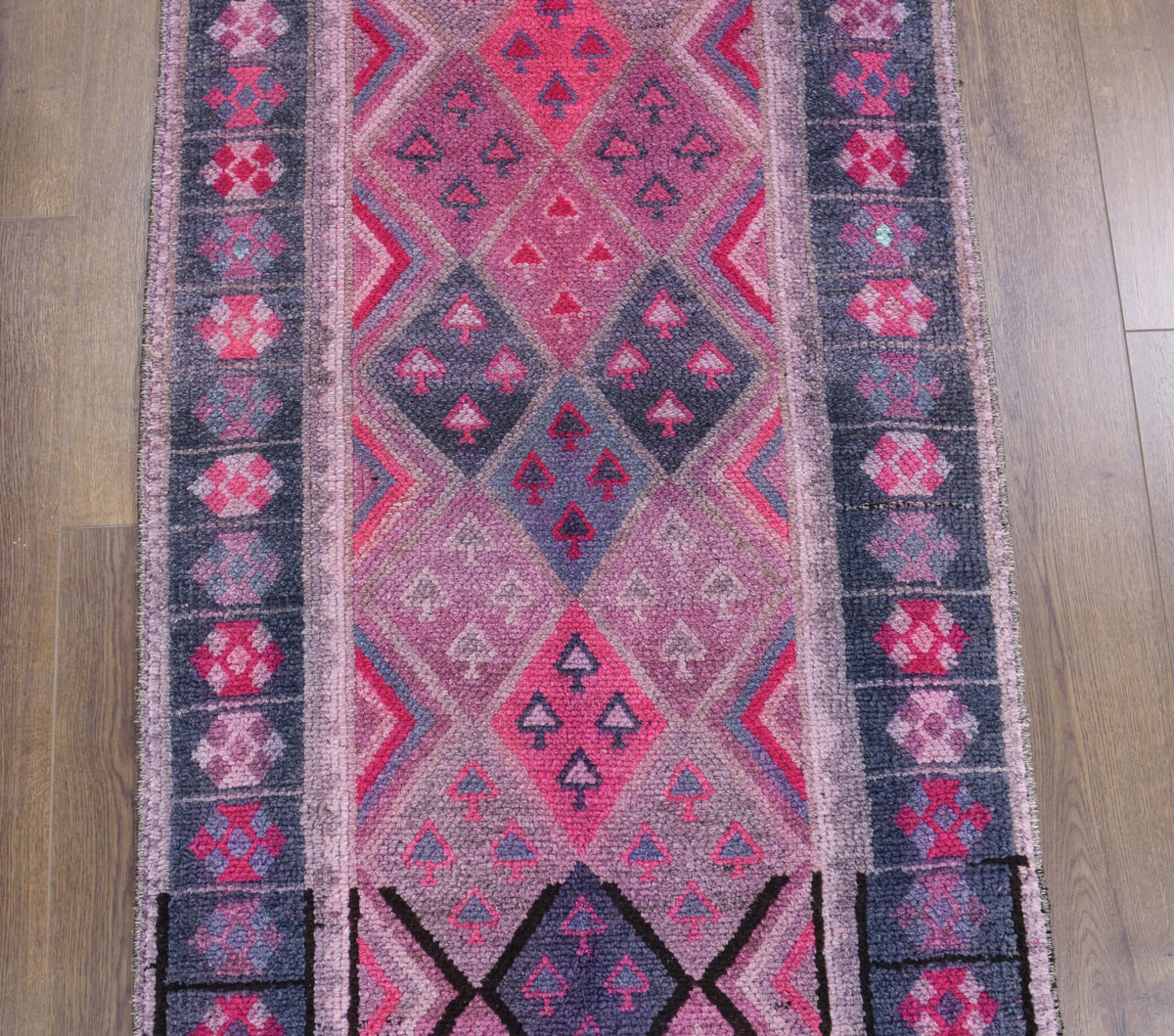 Vintage Hand-Knotted Anatolian Runner Rug
