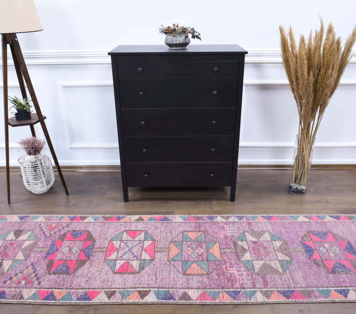 Vintage Hand-Knotted Anatolian Runner Rug