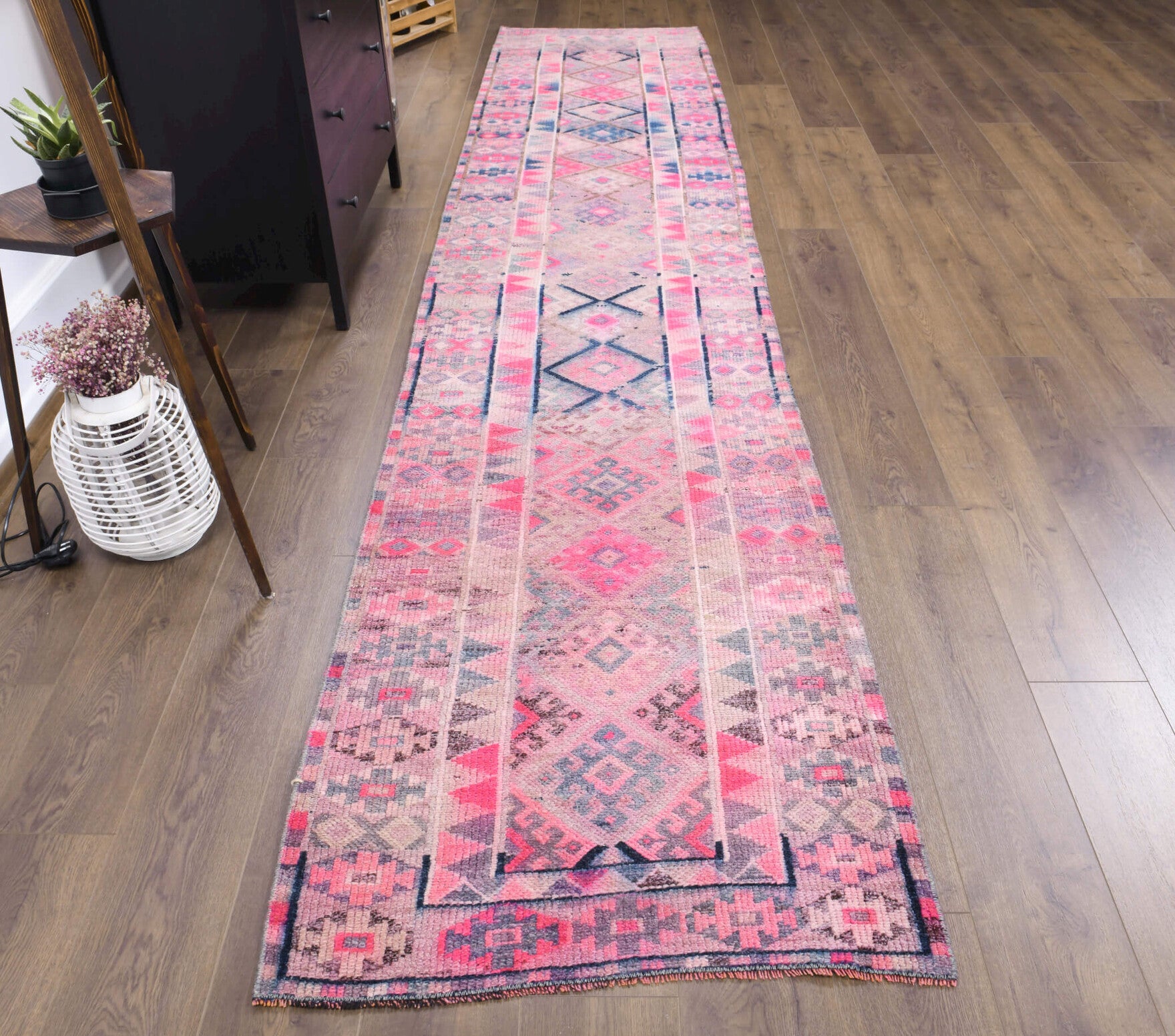 Vintage Anatolian Herki Runner Rug