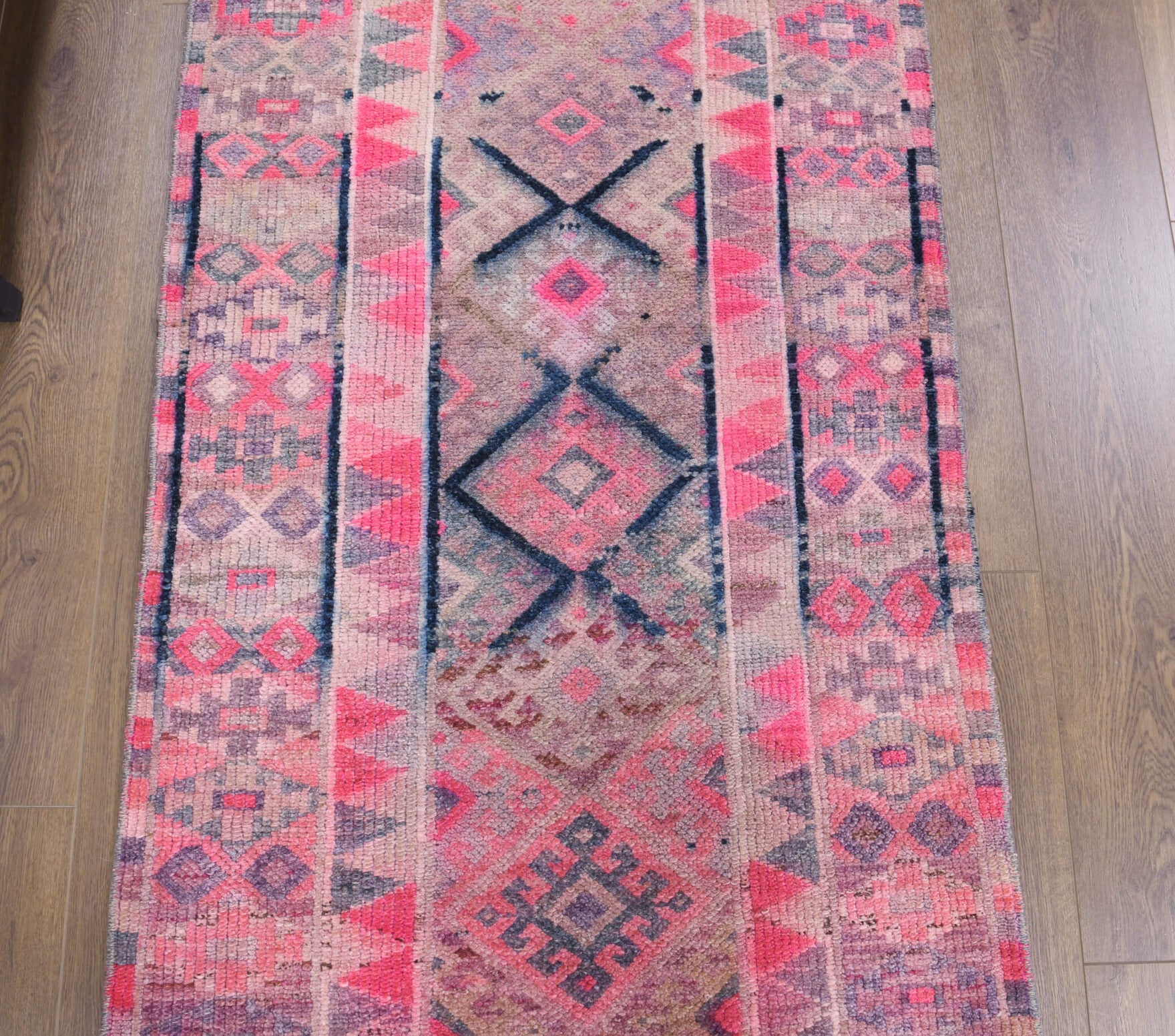 Vintage Anatolian Herki Runner Rug