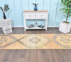 Authentic Anatolian vintage runner rug (1970s) with geometric design – one-of-a-kind at Fame Rugs