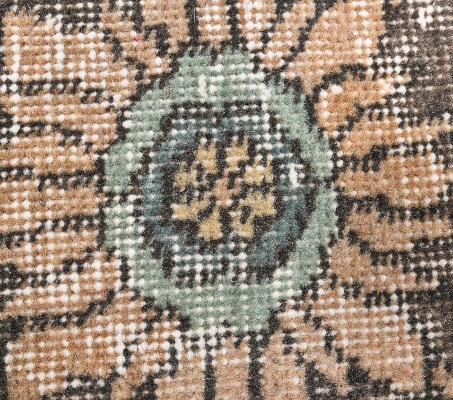 Vintage Orange Oushak Runner Rug