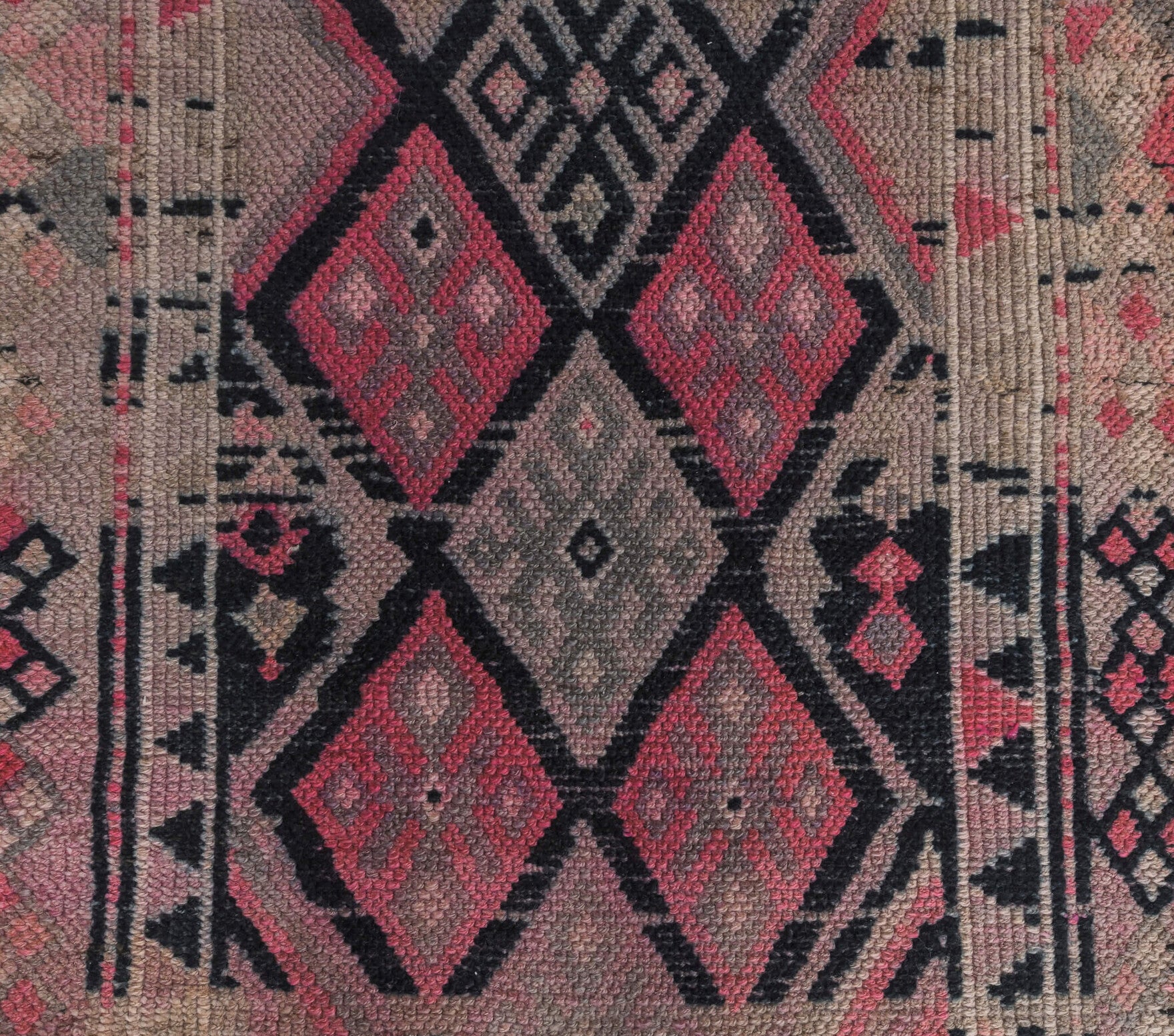 Vintage Hand-Knotted Runner Rug