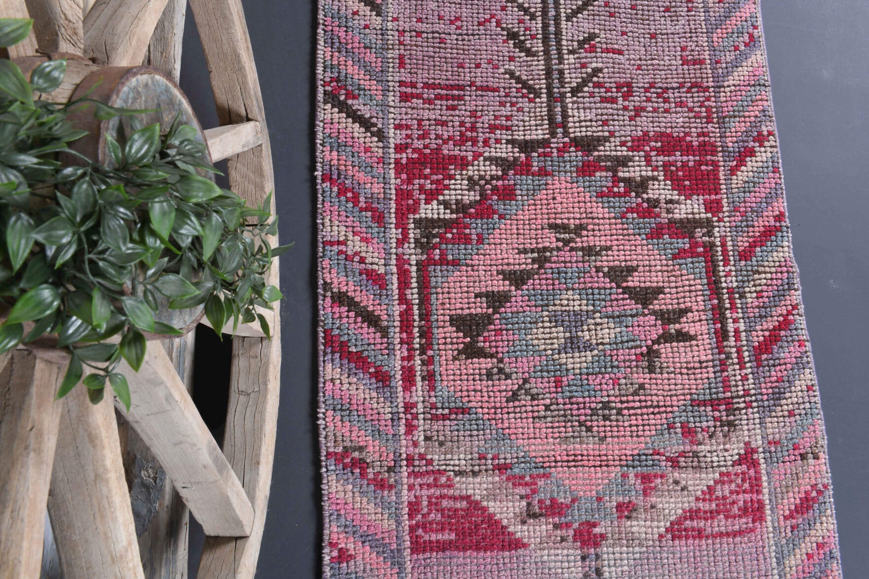 79x380 cm vintage Anatolian runner rug – Sevdayar, low pile, wool